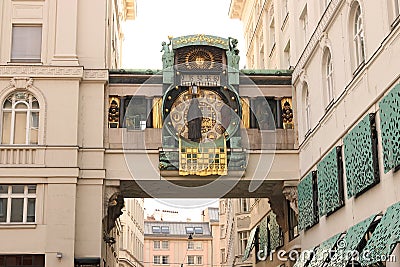 Anchor Clock Hoher Markt Vienna Stock Photo