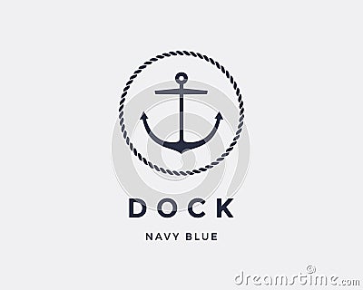 Anchor emblem design Vector Illustration