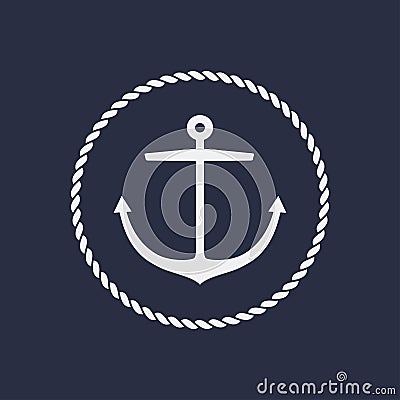 Anchor emblem design Vector Illustration