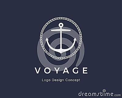 Anchor emblem design Vector Illustration