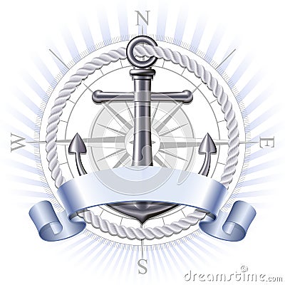 Anchor emblem, vector Vector Illustration