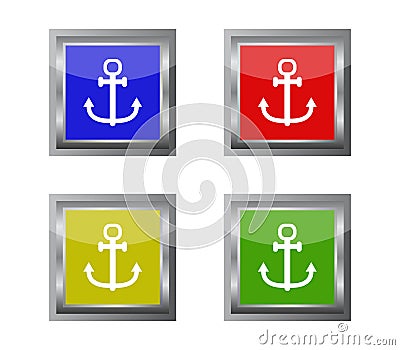 Anchor icon illustrated in vector on white background Stock Photo