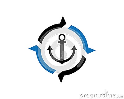 Anchor icon Logo Template Vector Illustration