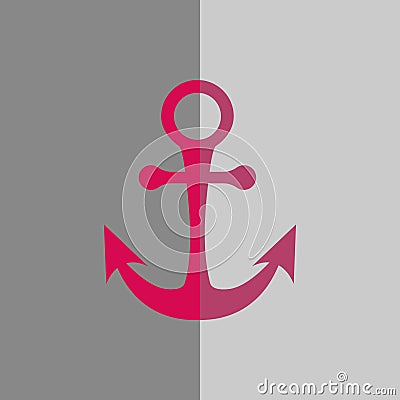 Anchor icon stock vector illustration flat design Vector Illustration