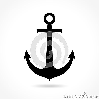 Anchor icon on white background Vector Illustration
