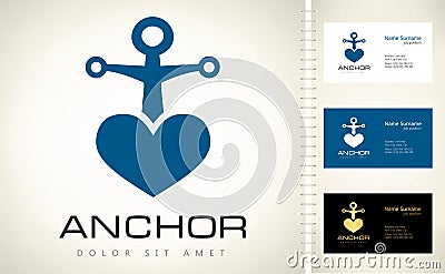 Anchor logo Vector Illustration