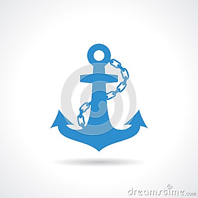 Anchor nautical icon Vector Illustration