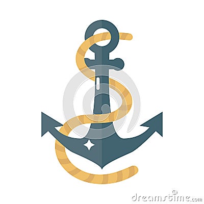 Anchor nautical marine sailing vector. Vector Illustration