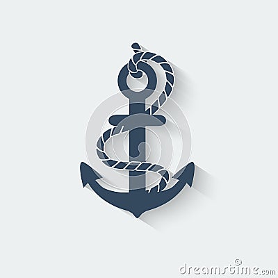 Anchor nautical symbol Vector Illustration
