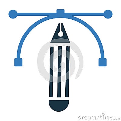 Anchor point, pen tool icon design Vector Illustration