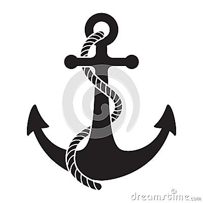 Anchor rope vector logo icon helm Nautical maritime boat illustration symbol Cartoon Illustration