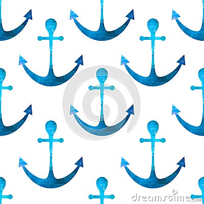 Anchor seamless background. Vector Illustration