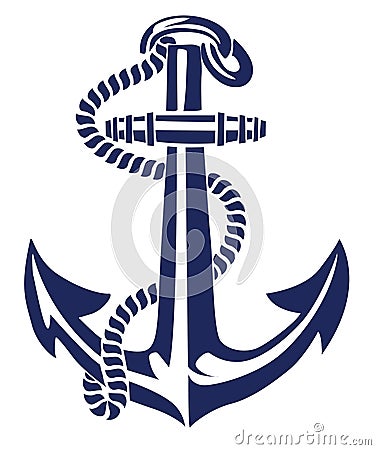 Anchor stencil vector Vector Illustration