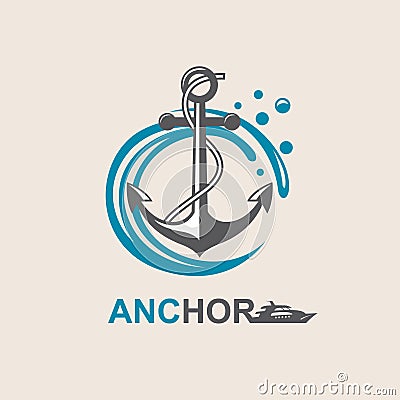 Anchor symbol image Vector Illustration