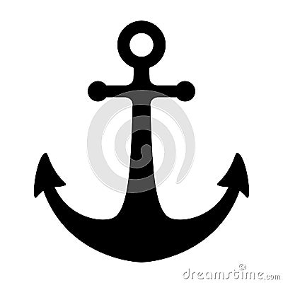 Anchor vector logo icon pirate boat Nautical maritime illustration symbol clip art Vector Illustration