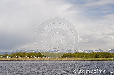 Anchorage city coastline Stock Photo