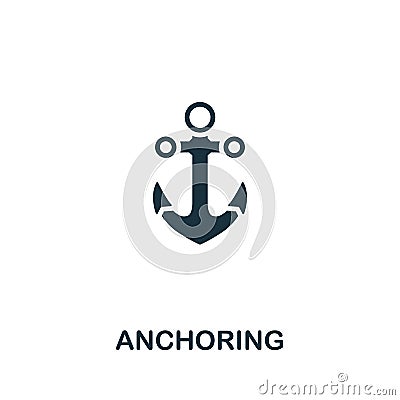 Anchoring icon. Monochrome simple Neuromarketing icon for templates, web design and infographics Vector Illustration