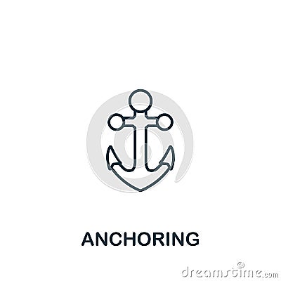 Anchoring icon. Monochrome simple Neuromarketing icon for templates, web design and infographics Vector Illustration