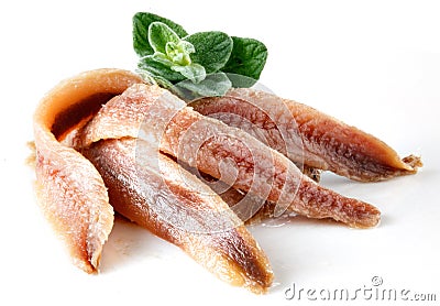 Anchovies with oregano Stock Photo