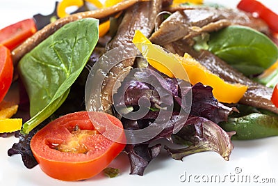 Anchovy salad Stock Photo