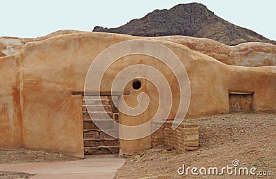 Ancient adobe building Stock Photo