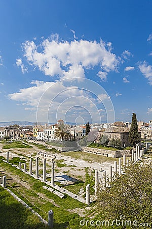 Ancient Agora of Athens Stock Photo