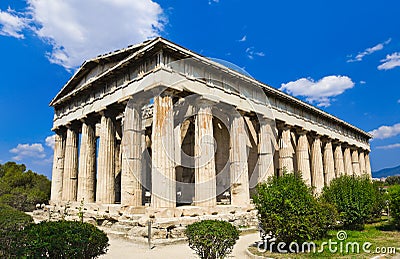 Ancient Agora at Athens, Greece Stock Photo