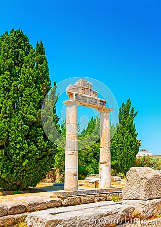 At ancient Agora of Kos Stock Photo