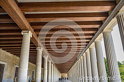 Ancient Agora Stoa of Attalos Market Place Athens Greece Editorial Stock Photo