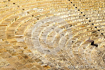 Ancient amphitheatre in Kourion Stock Photo