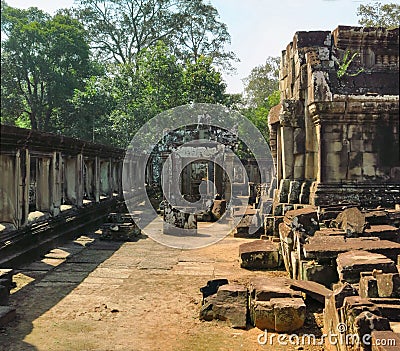 Ancient Angkor Wat Stock Photo