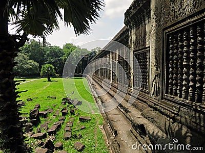 Ancient Angkor Wat Stock Photo