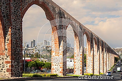 Ancient aqueduct Queretaro, Mexico. 2023 Stock Photo