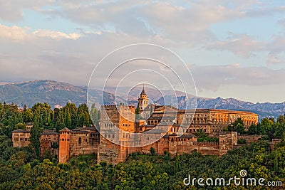 Ancient arabic fortress of Alhambra Stock Photo