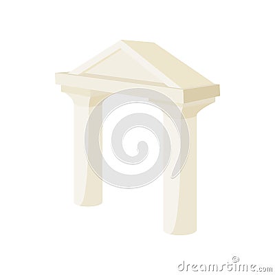 Ancient arch icon in cartoon style Vector Illustration