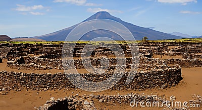 ancient archeology of stone houses Stock Photo