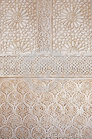 Ancient architecture in the Alhambra Palace in Spain Stock Photo