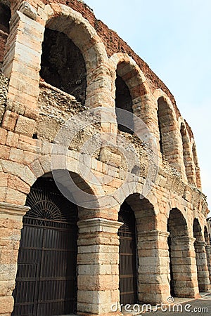 Ancient arena of Verona Stock Photo