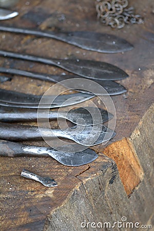 Ancient arrowhead Stock Photo