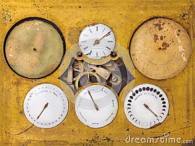 Ancient Astronomical Timepiece With Six Moving Parts Stock Photo ...