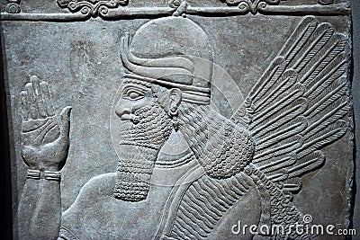 Ancient Babylonia and Assyria bas relief Stock Photo
