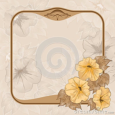 Ancient background with vintage frame Vector Illustration