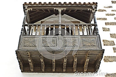 Ancient balcony Stock Photo