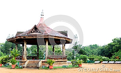 Ancient band stand in Napier museum garden, Kera,a Stock Photo