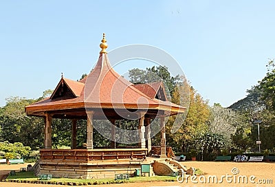 Ancient Bandstand in Napier Museum Botanical Gardens, India Stock Photo