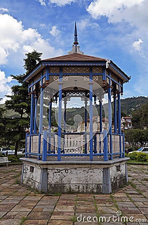 Ancient bandstand on square in historical city of Ouro Preto Stock Photo