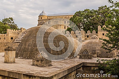 Ancient bath house in Baku, Azerbaij Stock Photo