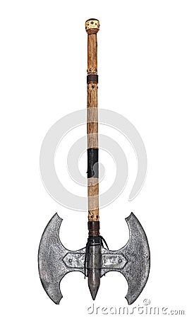 Ancient battle ax Stock Photo