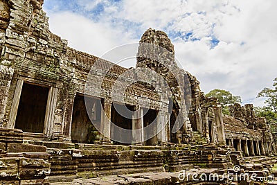 Ancient Bayon Temple Stock Photo