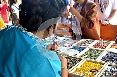 Ancient beads Editorial Stock Photo